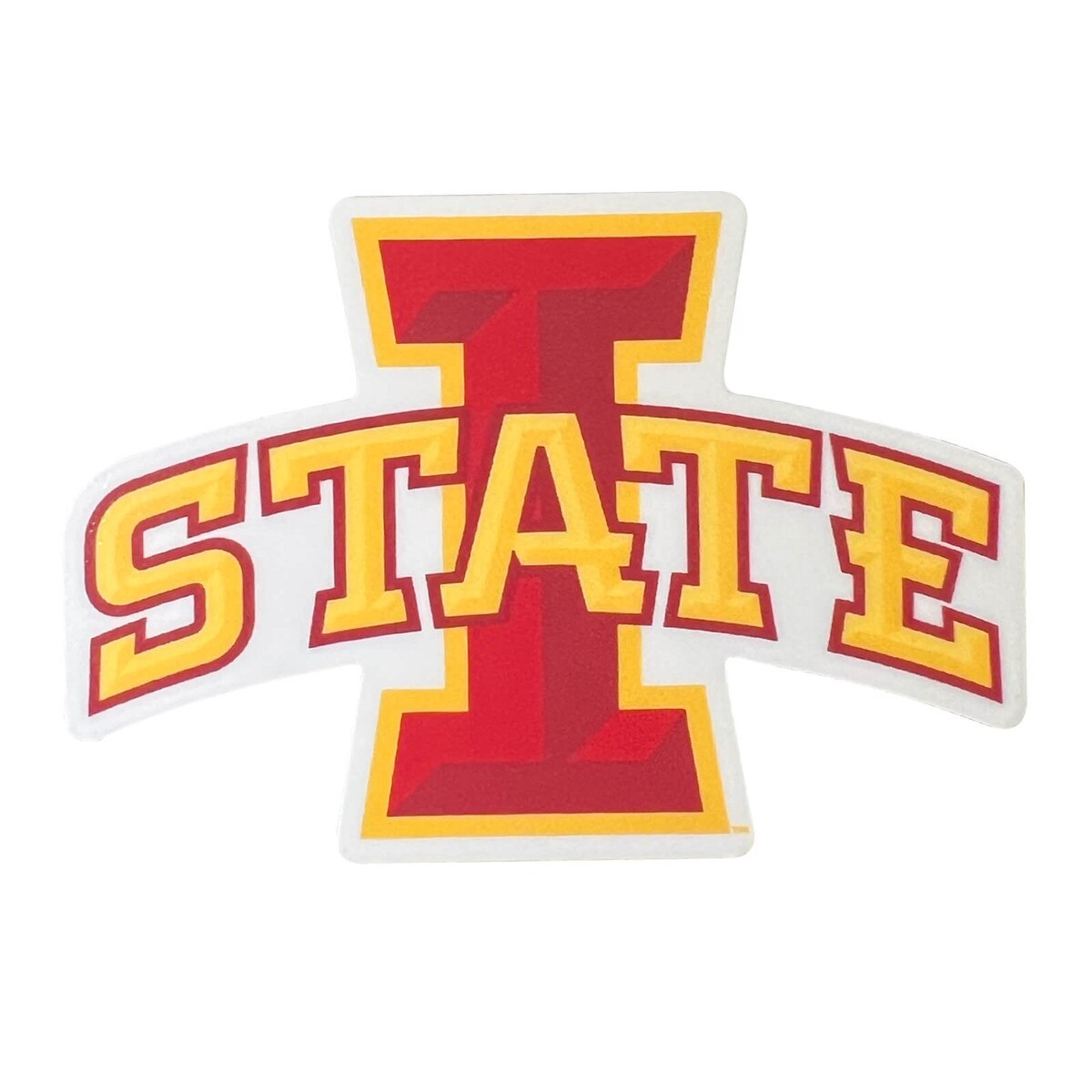 I-State Cardinal & Gold Rugged Sticker (2.5"x3.5")